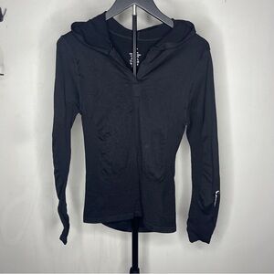 Climawear Black Hooded Activewear Top Size L/XL